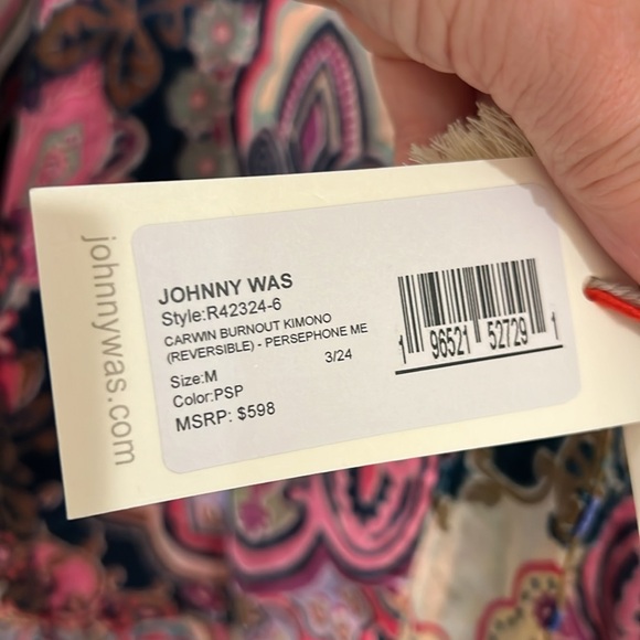 NWT Johnny Was Carwin Burnout Kimono-M - Picture 3 of 7